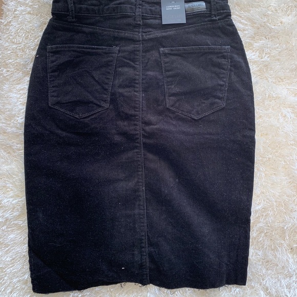 Black Corduroy Pencil Skirt - Picture 3 of 3